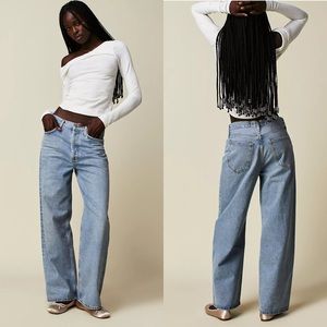 Agolde Low Slung Baggy Jeans Void